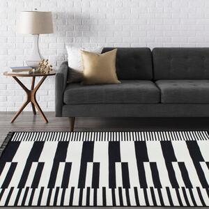Čierno-biely obojstranný koberec Klotho, 80 × 150 cm