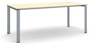 Rokovací stôl INFINITY so sivostriebornou podnožou 2000 x 900 x 750 mm, orech