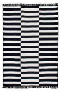Čierno-biely obojstranný koberec Poros, 80 × 150 cm