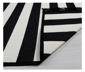 Čierno-biely obojstranný koberec Sentinus, 80 × 150 cm