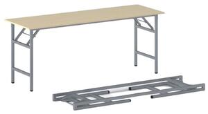 Konferenčný stôl FAST READY so striebornosivou podnožou 1700 x 500 x 750 mm, wenge
