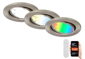 Brilo Brilo - SADA 3x LED RGBW Stmievateľné kúpeľňové svietidlo GU10/4,9W/230V Tuya+ DO BL1227 + záruka 3 roky zadarmo