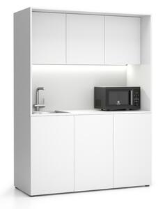 Kuchynka NIKA s drezom a batériou 1481 x 600 x 2000 mm, biela, ľavé