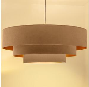 Brilagi - Závesný luster na lane LUNETA 3xE27/60W/230V, priemer 80 cm, béžová/zlatá