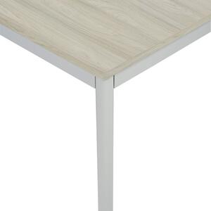 Jedálenský stôl, 1600 x 800 mm, doska dub prírodný, podnož sv. sivá