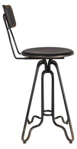 Čierna kovová vysoká stolička Dutchbone Ovid, výška 88 cm