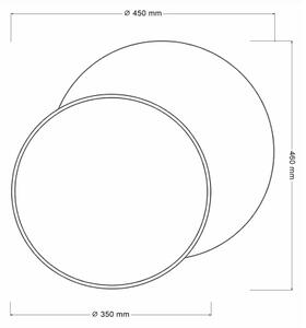 Brilagi - Nástenné svietidlo CIRCLES 1xE27/60W/230V priemer 45 cm krémové/sivé