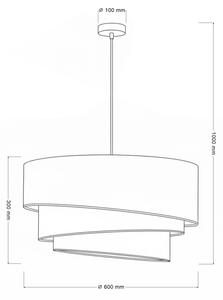Brilagi - Luster na lanku TRIO 3xE27/60W/230V pr. 60 cm hnedá/béžová/biela