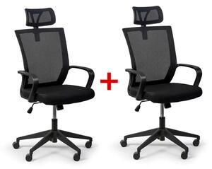 Kancelárska stolička Basic 1+1 ZADARMO, čierna