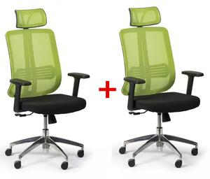 Kancelárska stolička Cross 1+1 ZADARMO, zelená