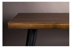 Jedálenský stôl s čiernymi oceľovými nohami Dutchbone Alagon Land, 160 x 90 cm