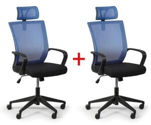 Kancelárska stolička Basic 1+1 ZADARMO, modrá