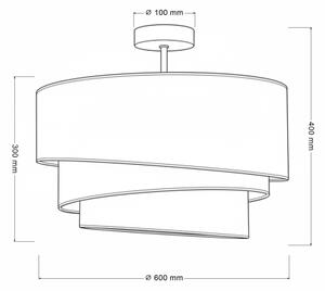 Brilagi - Prisadený luster TRIO 3xE27/60W/230V pr. 60 cm hnedá/béžová/biela