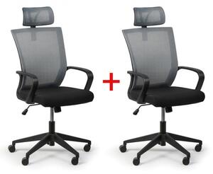 Kancelárska stolička Basic 1+1 ZADARMO, sivá