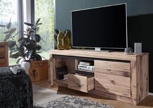 VEVEY TV stolík 155x60 cm, svetlohnedá, dub