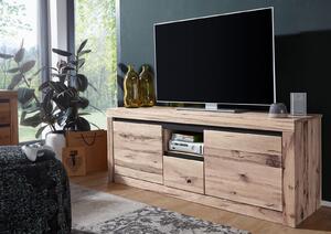 VEVEY TV stolík 155x60 cm, svetlohnedá, dub