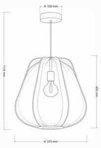 Brilagi - LED luster na lanku ARVEN 1xE27/8W/230V pr. 37 cm biela