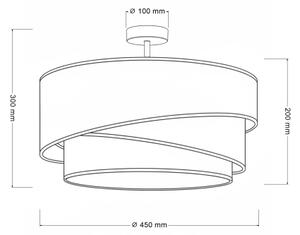 Brilagi - Prisadený luster ARROW 1xE27/60W/230V pr. 45 cm hnedý
