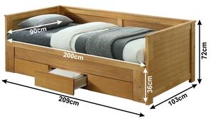 Drevená posteľ Goreta