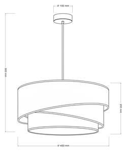 Brilagi - Závesný luster na lanku ARROW 1xE27/60W/230V pr. 45 cm béžová/zelená/biela