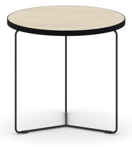 Okrúhly konferenčný stôl TENDER, výška 380 mm, doska priemer 500 mm, dub prírodný