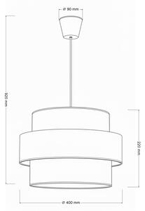 Brilagi - Závesný luster na lanku SPACE 1xE27/60W/230V pr. 40 cm béžová/krémová