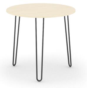 Okrúhly jedálenský stôl SPIDER, priemer 800 mm, čierna podnož, doska wenge
