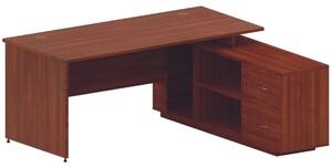 Stôl so skrinkou MIRELLI A+ 1600 X 1600 X 750 mm, orech