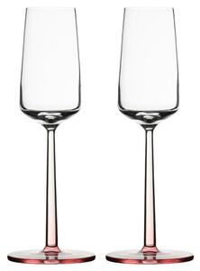 Poháre na šampaňské Essence 0,21l, 2ks / ružové