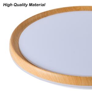 Brilagi-LED stmievateľné stropné svietidlo RIVO LED/72W/230V 3000-6000K drevený dekor pr. 50 cm + diaľkové ovládanie
