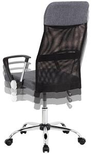 OTOČNÁ STOLIČKA, sieťovina, mikrovlákno, sivá, čierna Carryhome - Kancelárske stoličky