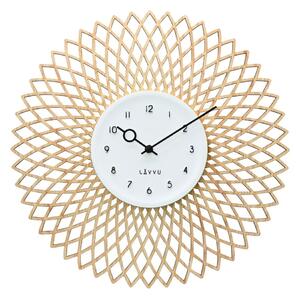 LAVVU Drevené dizajnové hodiny s plynulým chodom CHIC, pr. 38 cm