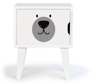 Detský drevený nočný stolík Little Nice Things Polar Bear