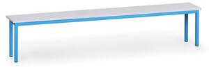 Šatníková lavica, sedák - lamino, dĺžka 2000 mm, modrá
