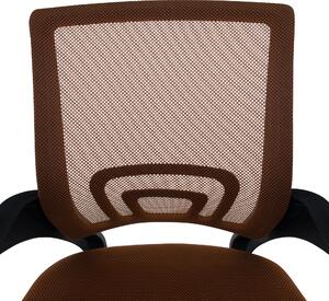 KONDELA Kancelárska stolička, hnedá/čierna, DEX 4 NEW