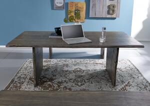 WOODLAND Jedálenský stôl 160x100 cm, sivá, akácia