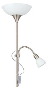 EGLO 82842 - Stojacia lampa UP 2 1xE27/60W + 1xE14/25W chróm