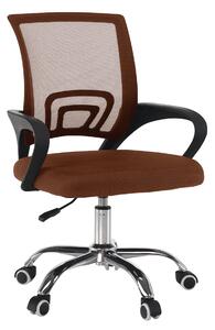 KONDELA Kancelárska stolička, hnedá/čierna, DEX 4 NEW