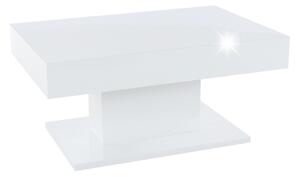 Konferenčný stôl s úložným priestorom, biela vysoký lesk, DIKARO