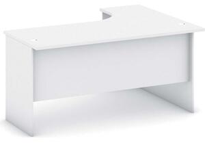 Písací stôl ergonomický ľavý, biela