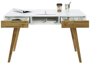 PÍSACÍ STÔL, biela, farby duba, 120/59/76 cm Carryhome - Kancelárske stoly