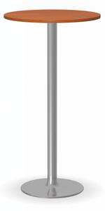 Stolík vysoký OLYMPO II, chromovaná podnož, doska čerešňa