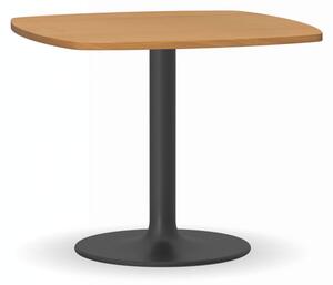 Konferenčný stolík ZEUS II, 660x660 mm, čierna podnož, doska buk