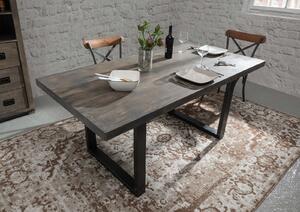 IRON Jedálenský stôl Mango 160x90x76, sivý, lakovaný