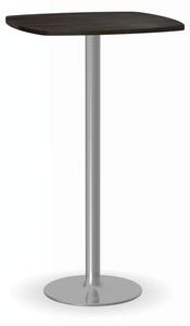 Stolík vysoký OLYMPO II, 660x660 mm, chrómovaná konštrukcia, doska wenge