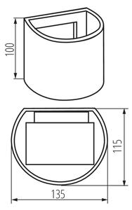 LED Vonkajšie nástenné svietidlo REKA LED/7W/230V IP54 antracit