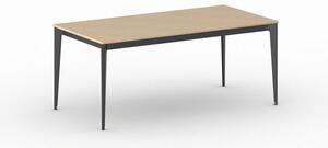 Kancelársky stôl PRIMO ACTION, sivostrieborná podnož, 1800 x 900 mm, dub prírodný