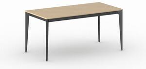 Kancelársky stôl PRIMO ACTION, podnož čierna, 1600 x 800 mm, grafitová
