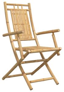 Skladacie záhradné stoličky 4 ks 53x66x99 cm bambus