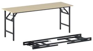 Konferenčný stôl FAST READY s čiernou podnožou 1700 x 500 x 750 mm, wenge